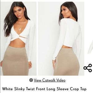 White Twist Crop Top